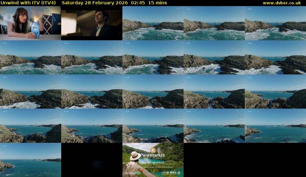 Unwind With ITV (ITV4) Saturday 28 February 2026 02:45 - 03:00