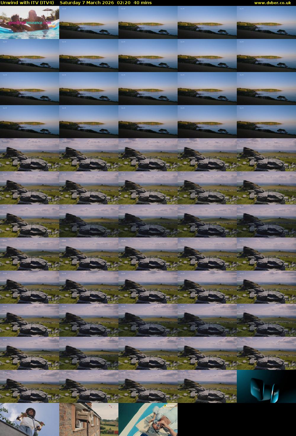 Unwind With ITV (ITV4) Saturday 7 March 2026 02:20 - 03:00