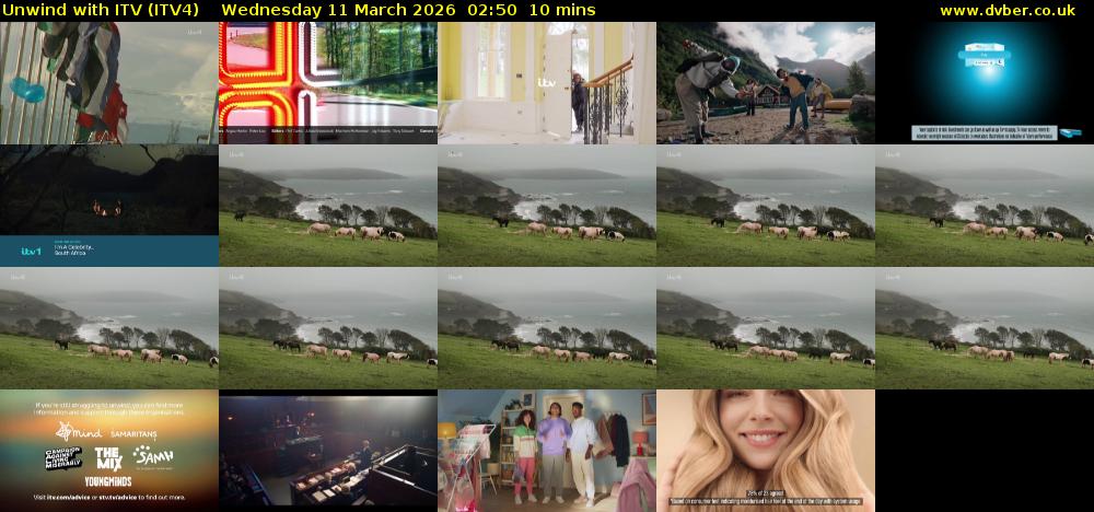 Unwind With ITV (ITV4) Wednesday 11 March 2026 02:50 - 03:00