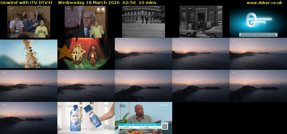 Unwind With ITV (ITV4) Wednesday 18 March 2026 02:50 - 03:00
