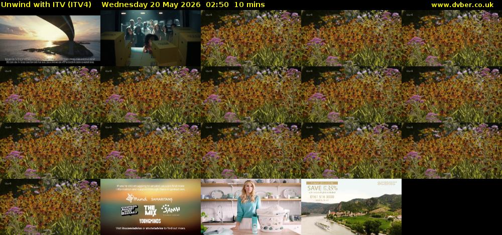 Unwind With ITV (ITV4) Wednesday 20 May 2026 02:50 - 03:00