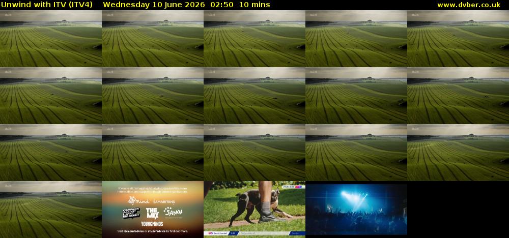 Unwind With ITV (ITV4) Wednesday 10 June 2026 02:50 - 03:00