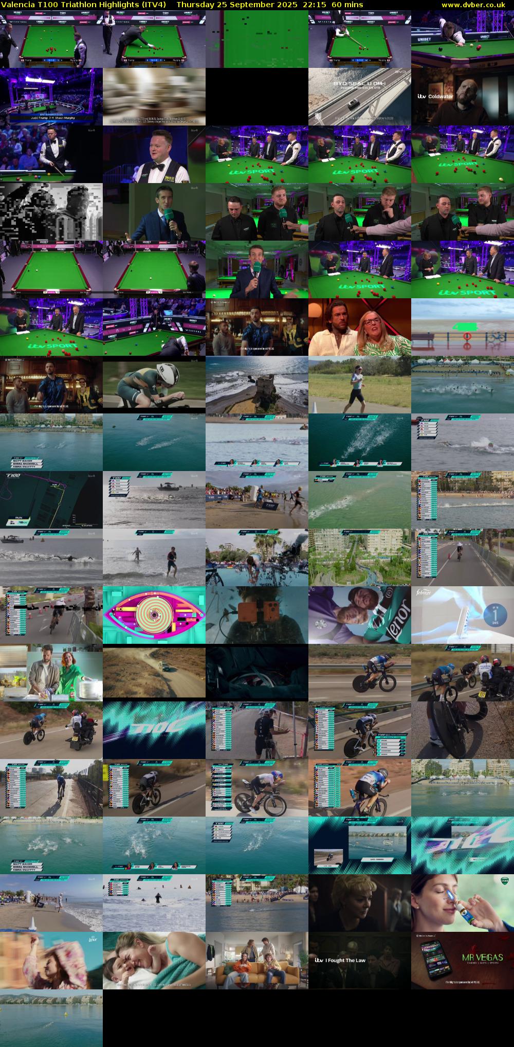 Valencia T100 Triathlon Highlights (ITV4) Thursday 25 September 2025 22:15 - 23:15