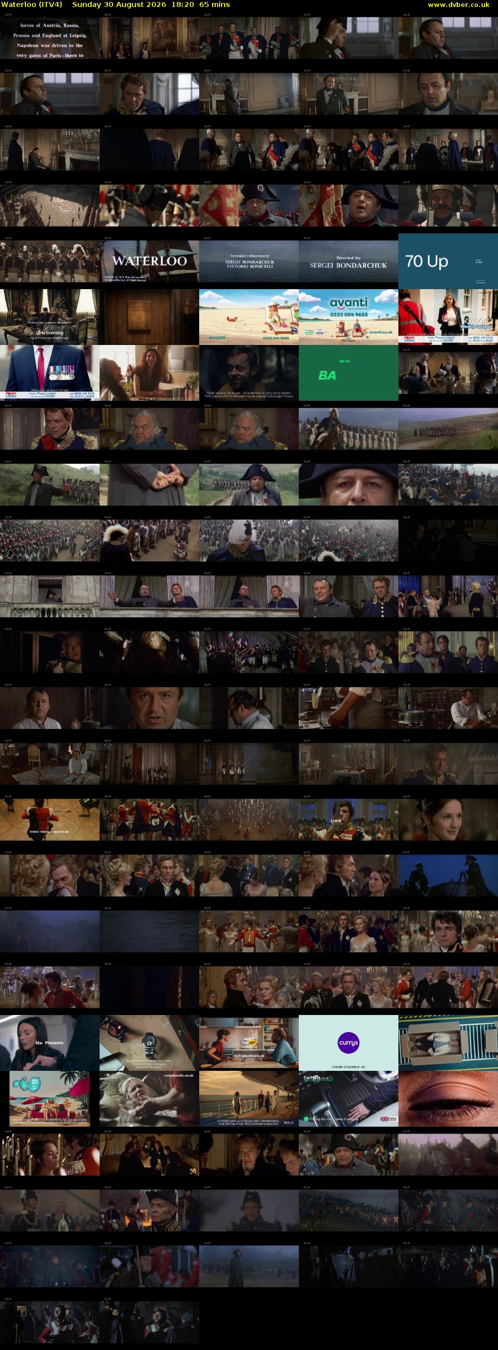 Waterloo (ITV4) Sunday 30 August 2026 18:20 - 19:25