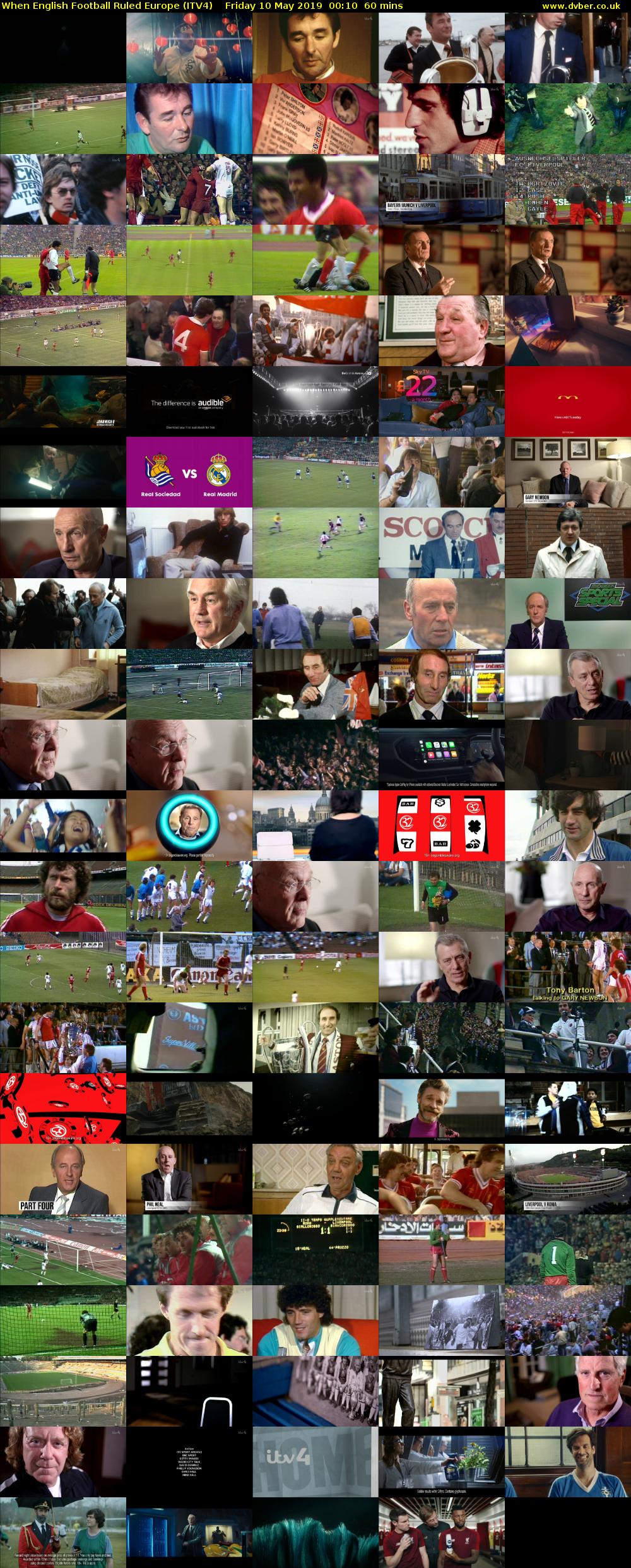 When English Football Ruled Europe (ITV4) Friday 10 May 2019 00:10 - 01:10