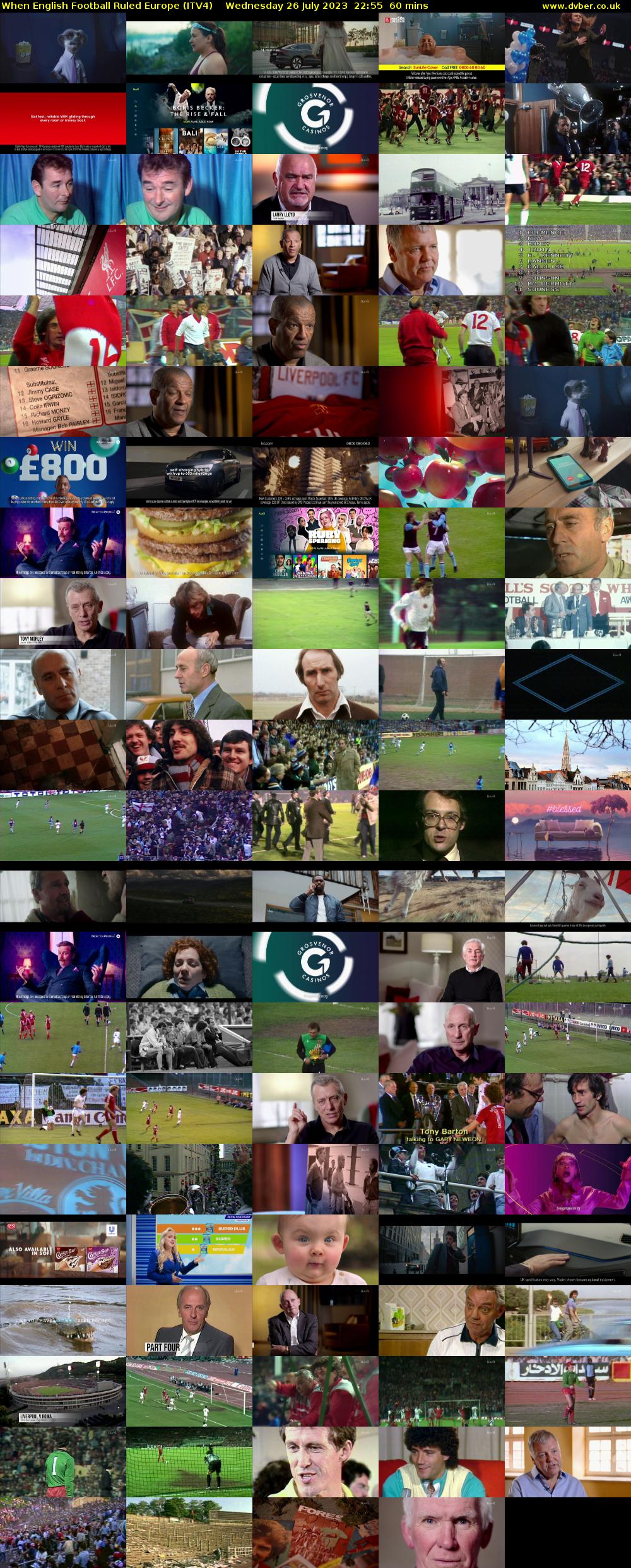 When English Football Ruled Europe (ITV4) Wednesday 26 July 2023 22:55 - 23:55