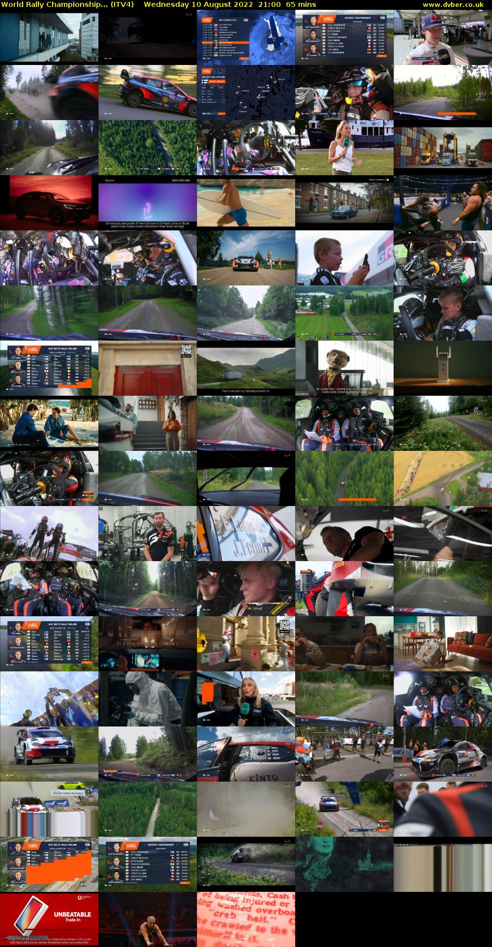 World Rally Championship... (ITV4) Wednesday 10 August 2022 21:00 - 22:05
