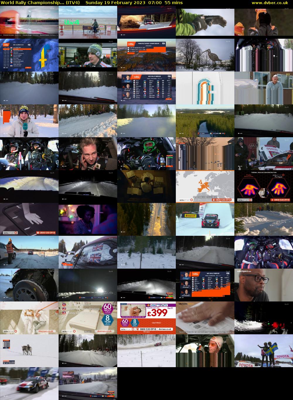 World Rally Championship... (ITV4) Sunday 19 February 2023 07:00 - 07:55
