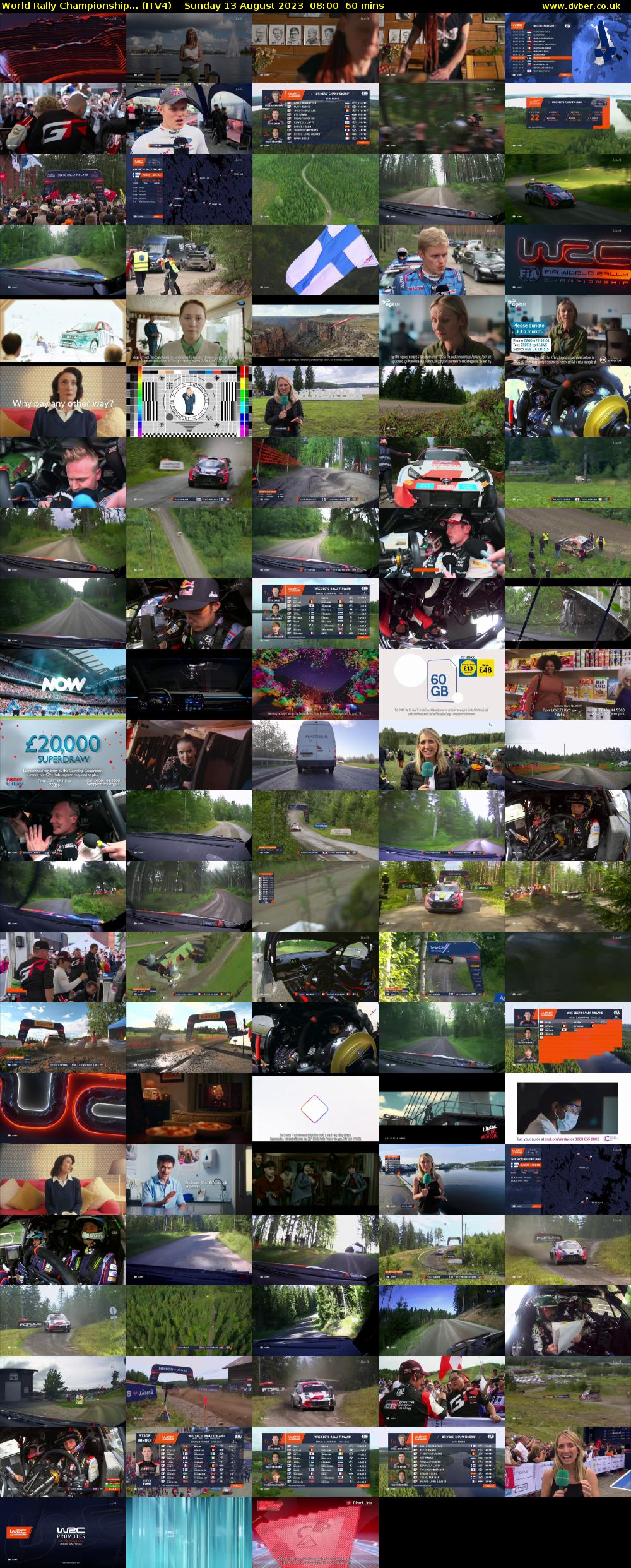 World Rally Championship... (ITV4) Sunday 13 August 2023 08:00 - 09:00