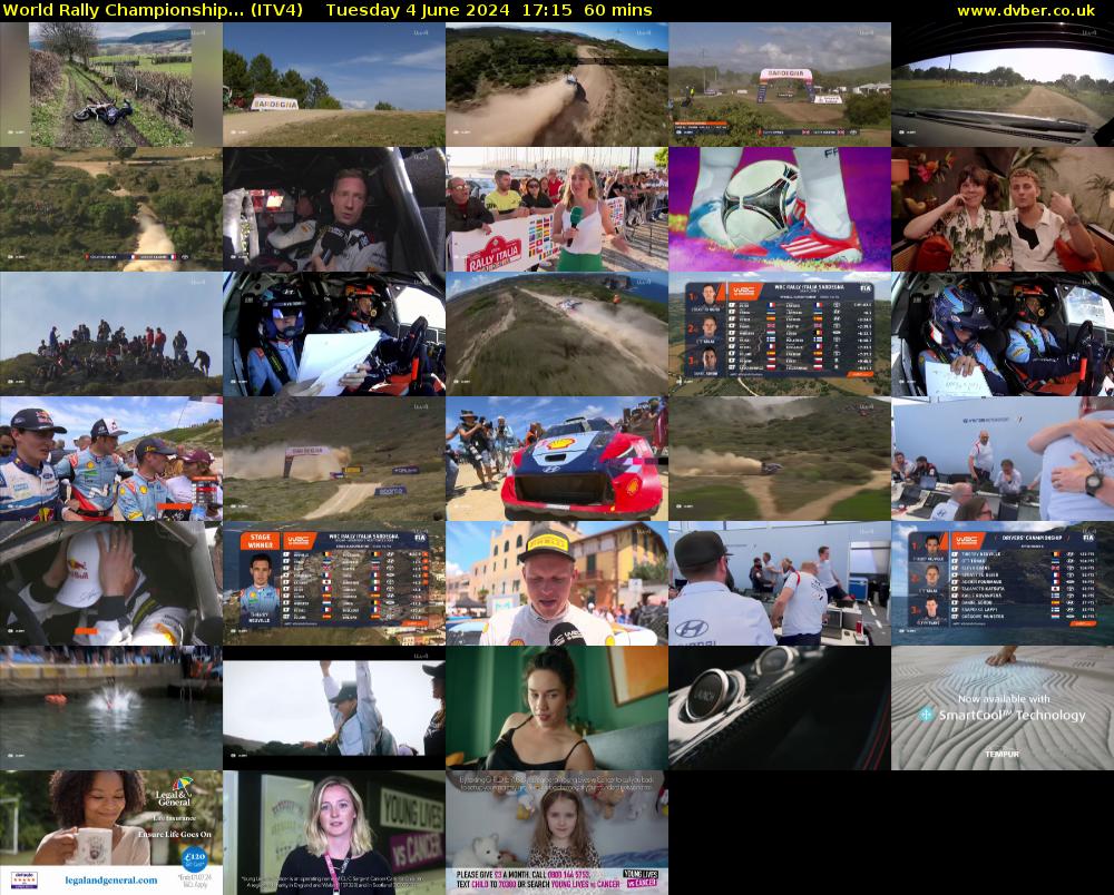 World Rally Championship... (ITV4) Tuesday 4 June 2024 17:15 - 18:15
