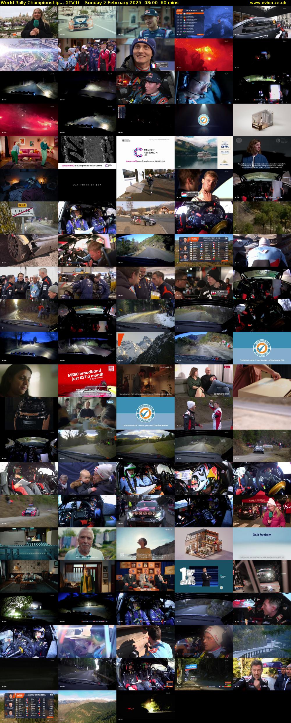World Rally Championship... (ITV4) Sunday 2 February 2025 08:00 - 09:00
