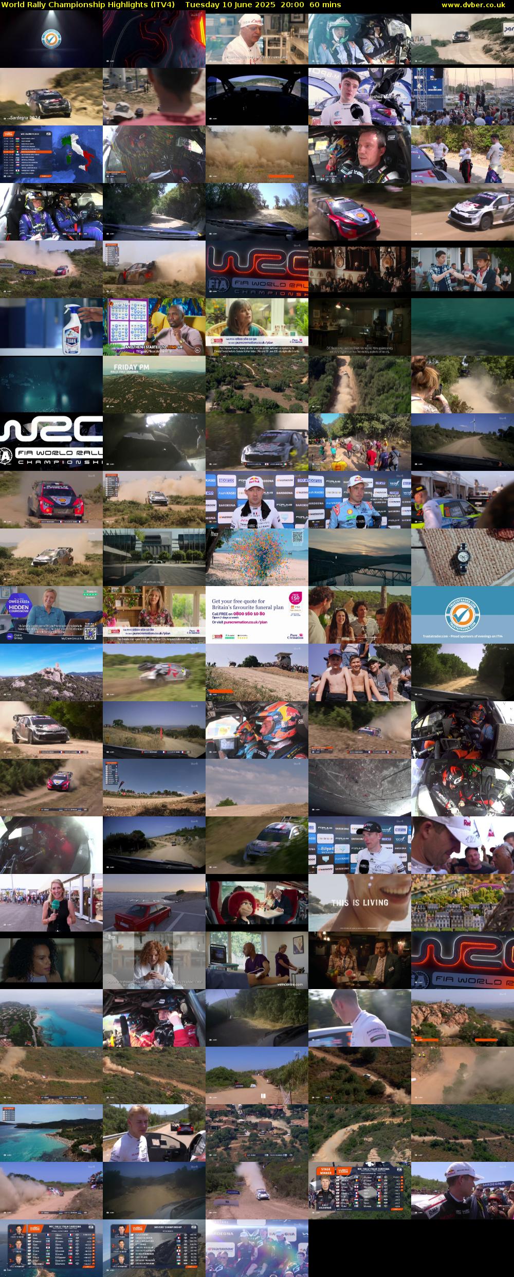 World Rally Championship Highlights (ITV4) Tuesday 10 June 2025 20:00 - 21:00