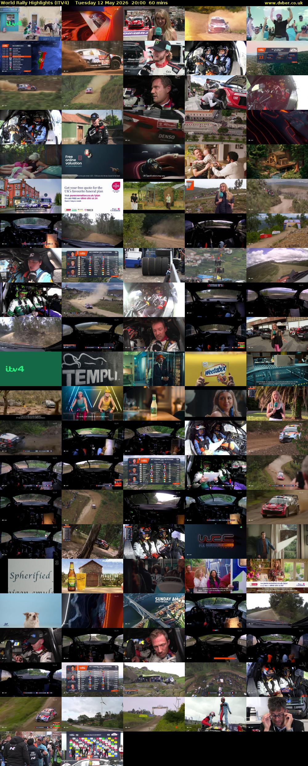World Rally Highlights (ITV4) Tuesday 12 May 2026 20:00 - 21:00