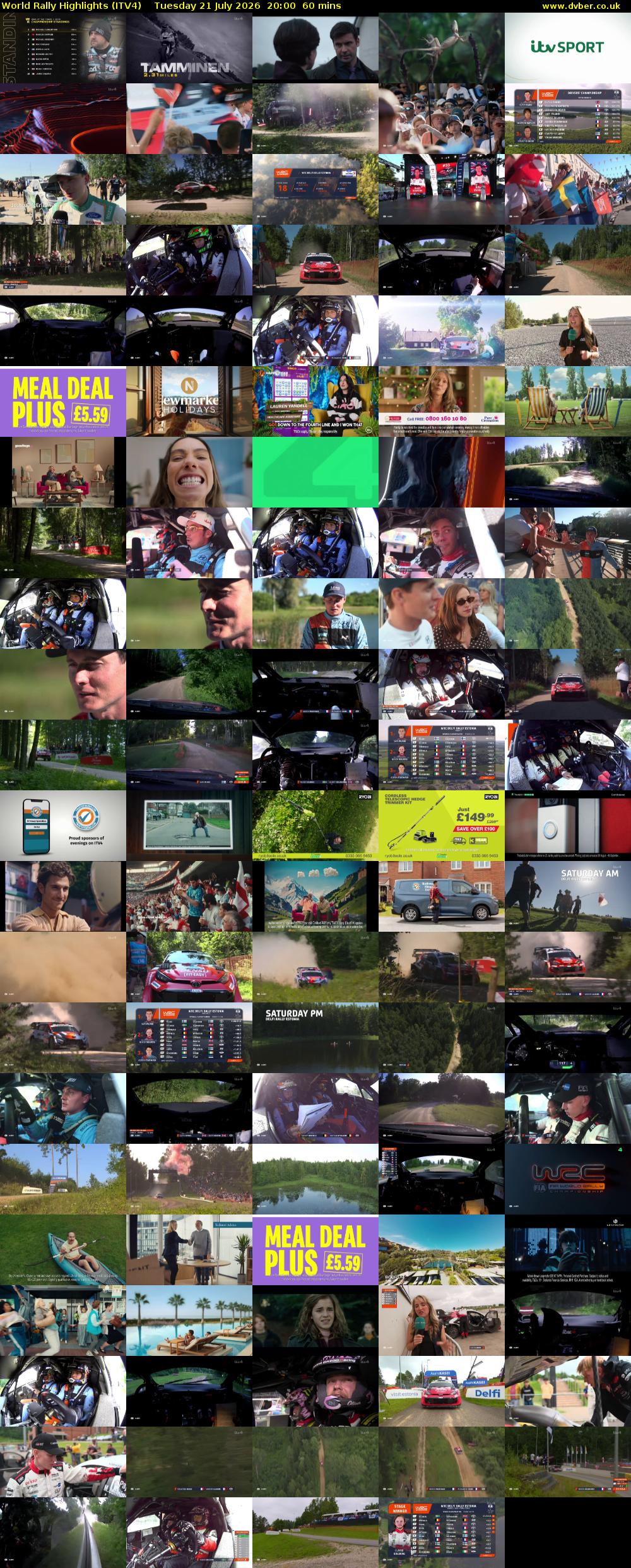 World Rally Highlights (ITV4) Tuesday 21 July 2026 20:00 - 21:00