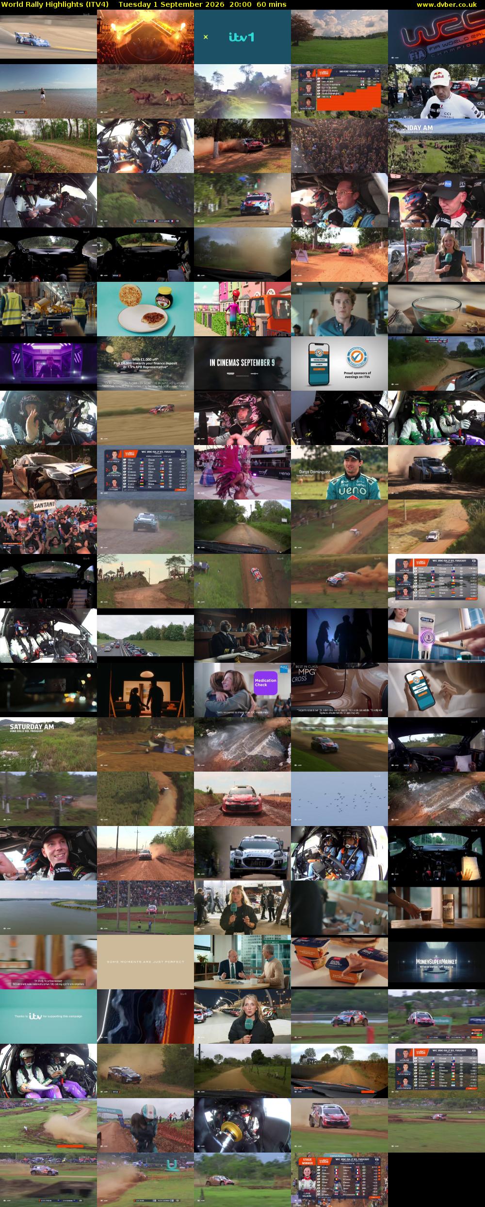 World Rally Highlights (ITV4) Tuesday 1 September 2026 20:00 - 21:00