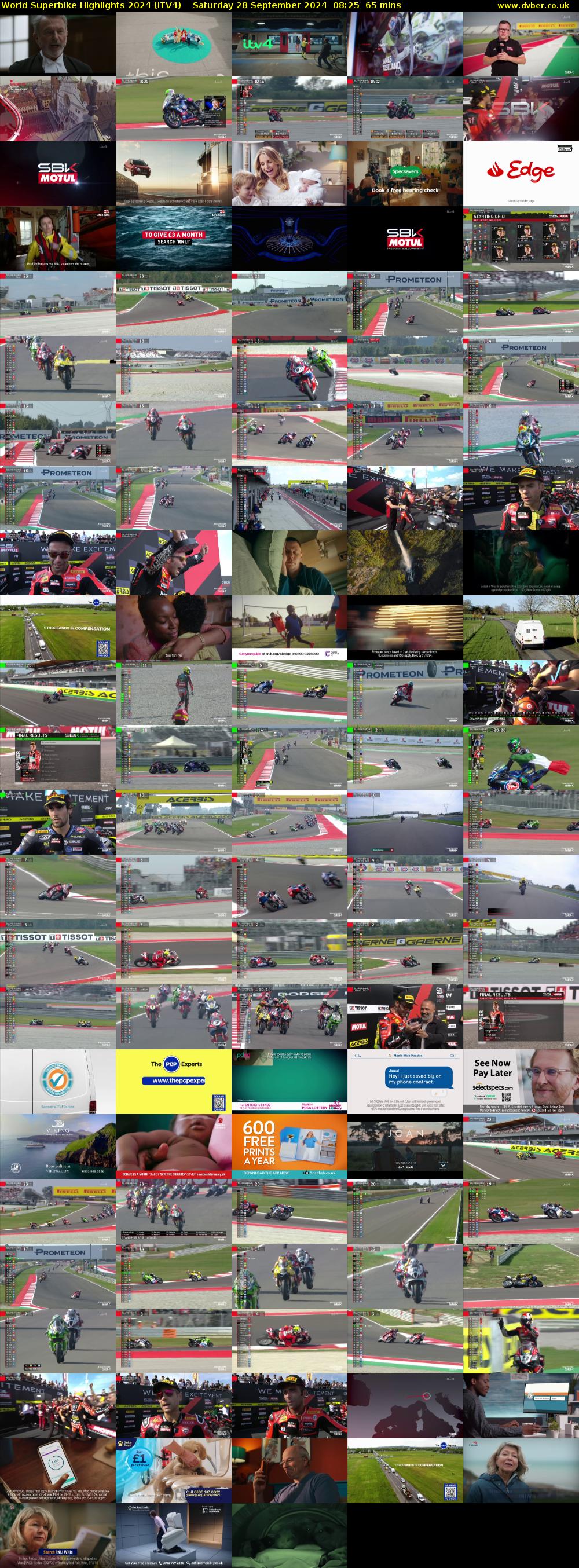 World Superbike Highlights 2024 (ITV4) Saturday 28 September 2024 08:25 - 09:30