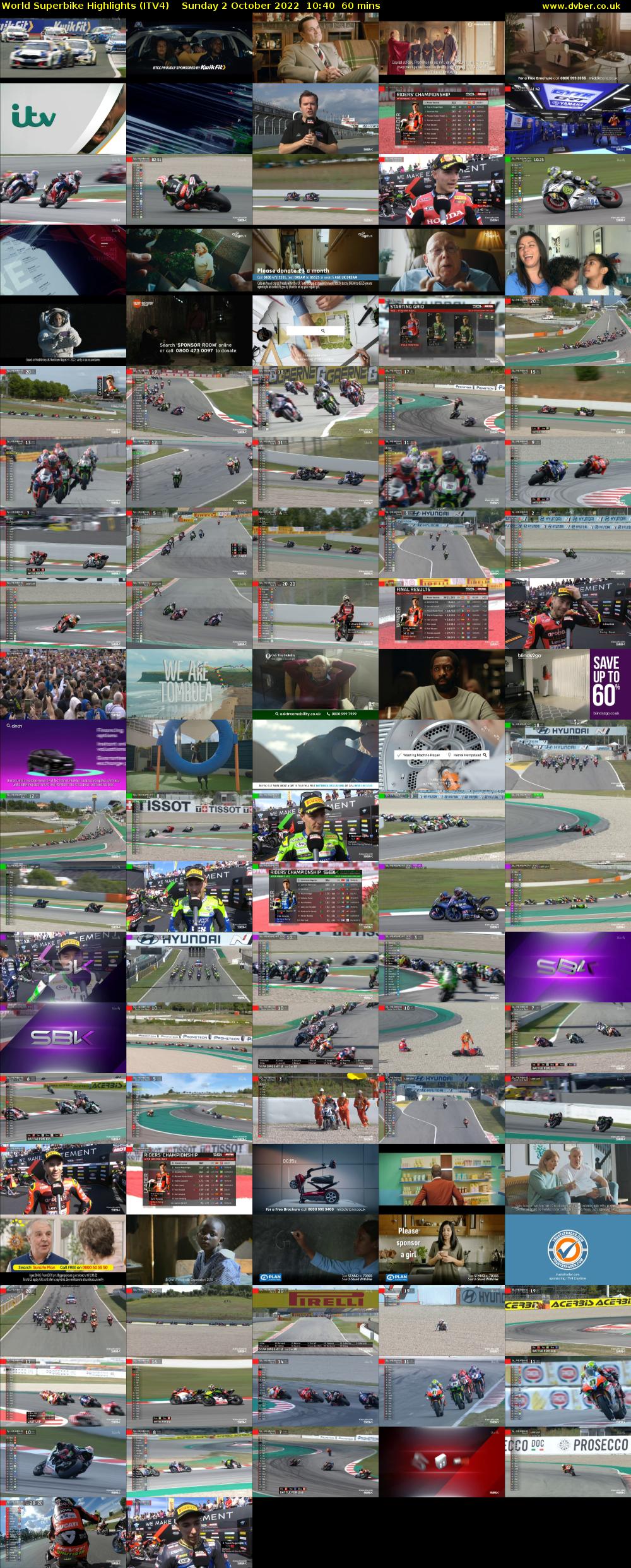 World Superbike Highlights (ITV4) Sunday 2 October 2022 10:40 - 11:40
