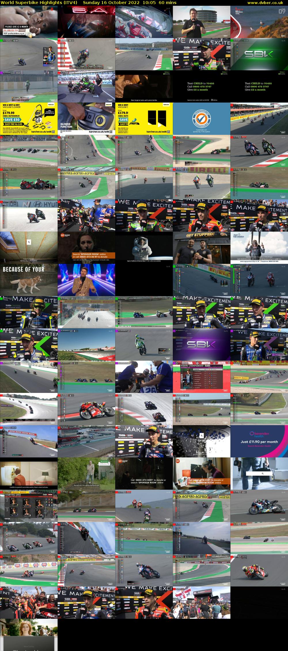 World Superbike Highlights (ITV4) Sunday 16 October 2022 10:05 - 11:05