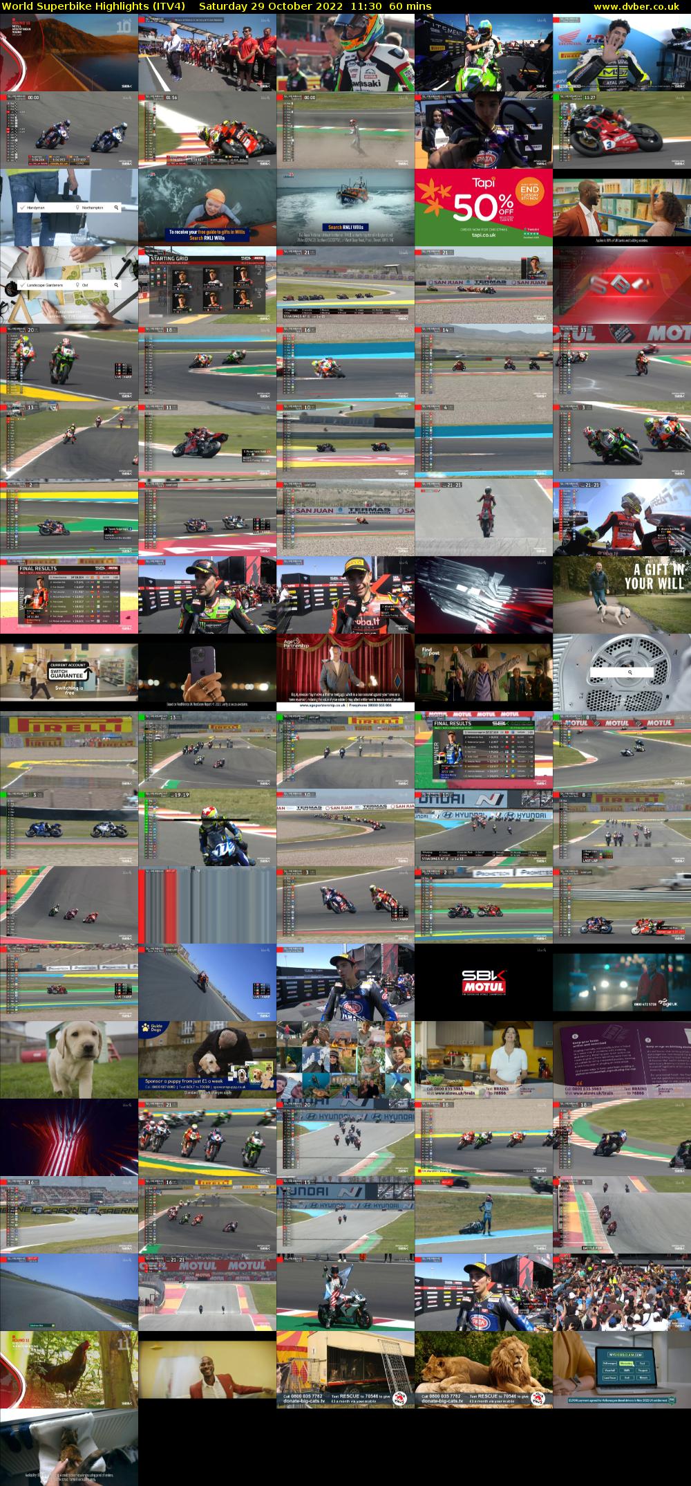 World Superbike Highlights (ITV4) Saturday 29 October 2022 11:30 - 12:30