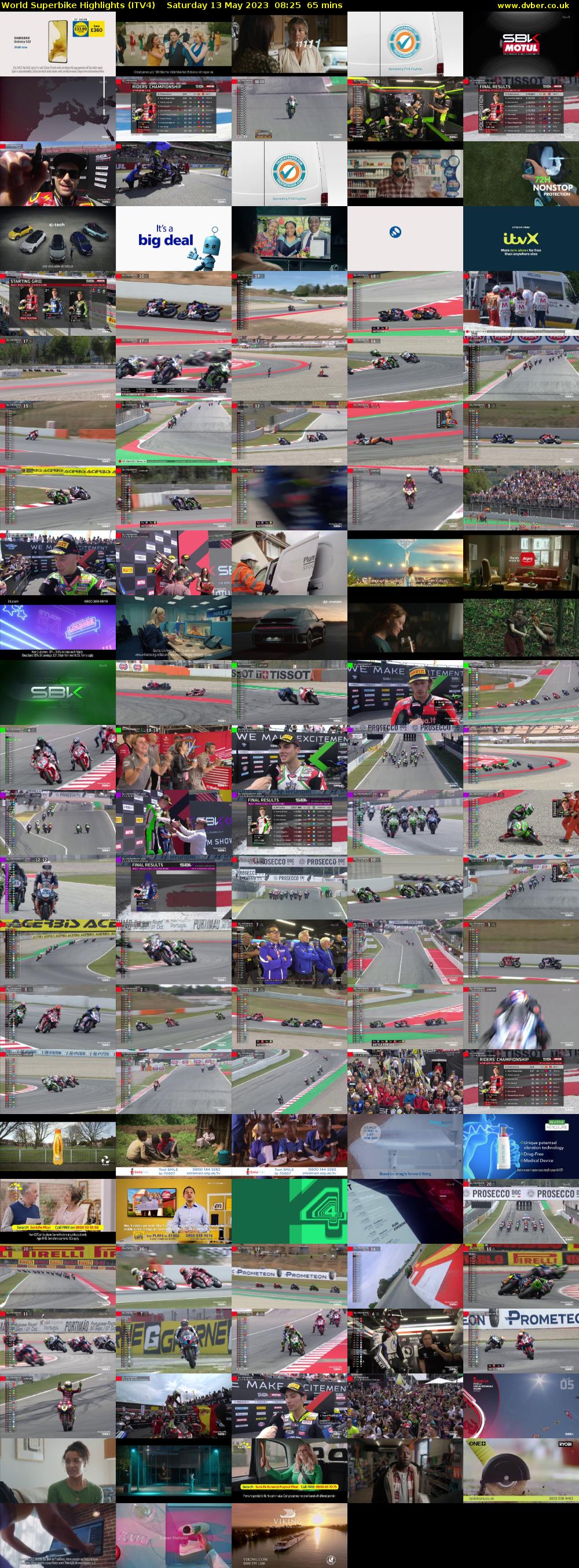 World Superbike Highlights (ITV4) Saturday 13 May 2023 08:25 - 09:30