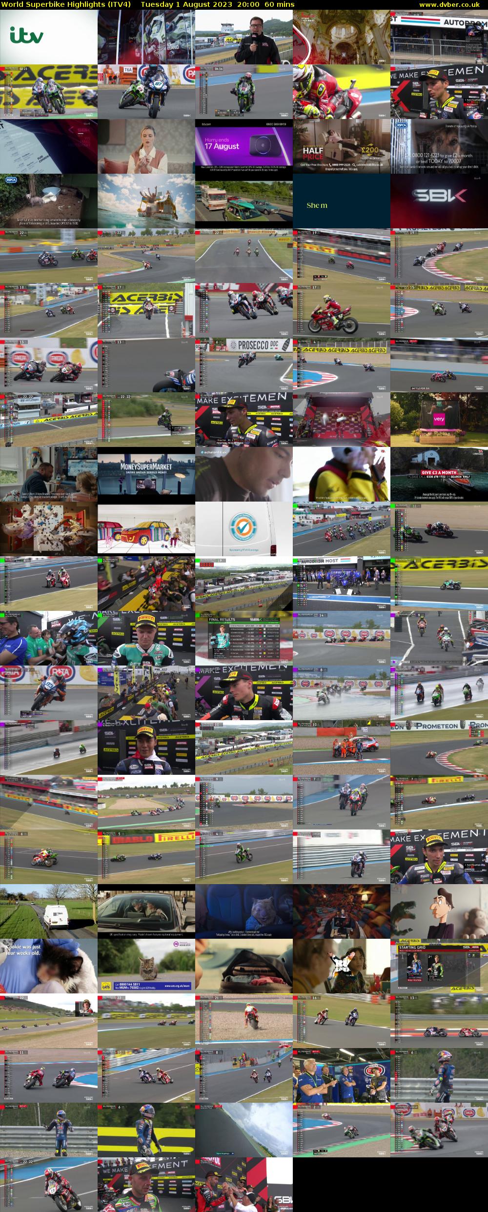 World Superbike Highlights (ITV4) Tuesday 1 August 2023 20:00 - 21:00