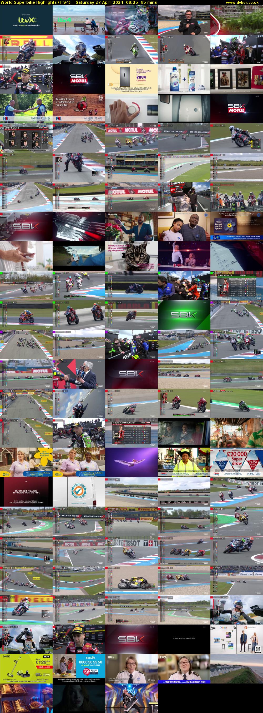 World Superbike Highlights (ITV4) Saturday 27 April 2024 08:25 - 09:30
