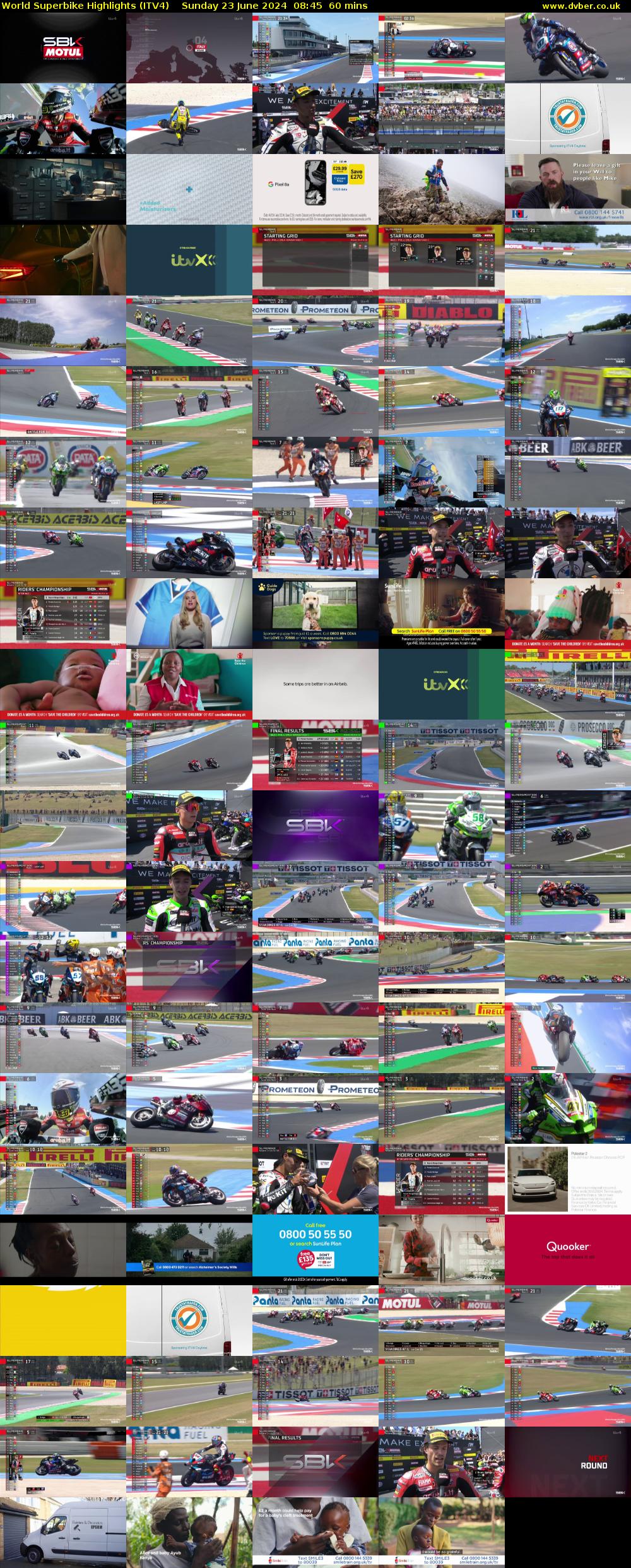 World Superbike Highlights (ITV4) Sunday 23 June 2024 08:45 - 09:45