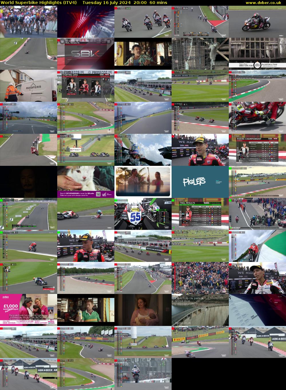 World Superbike Highlights (ITV4) Tuesday 16 July 2024 20:00 - 21:00