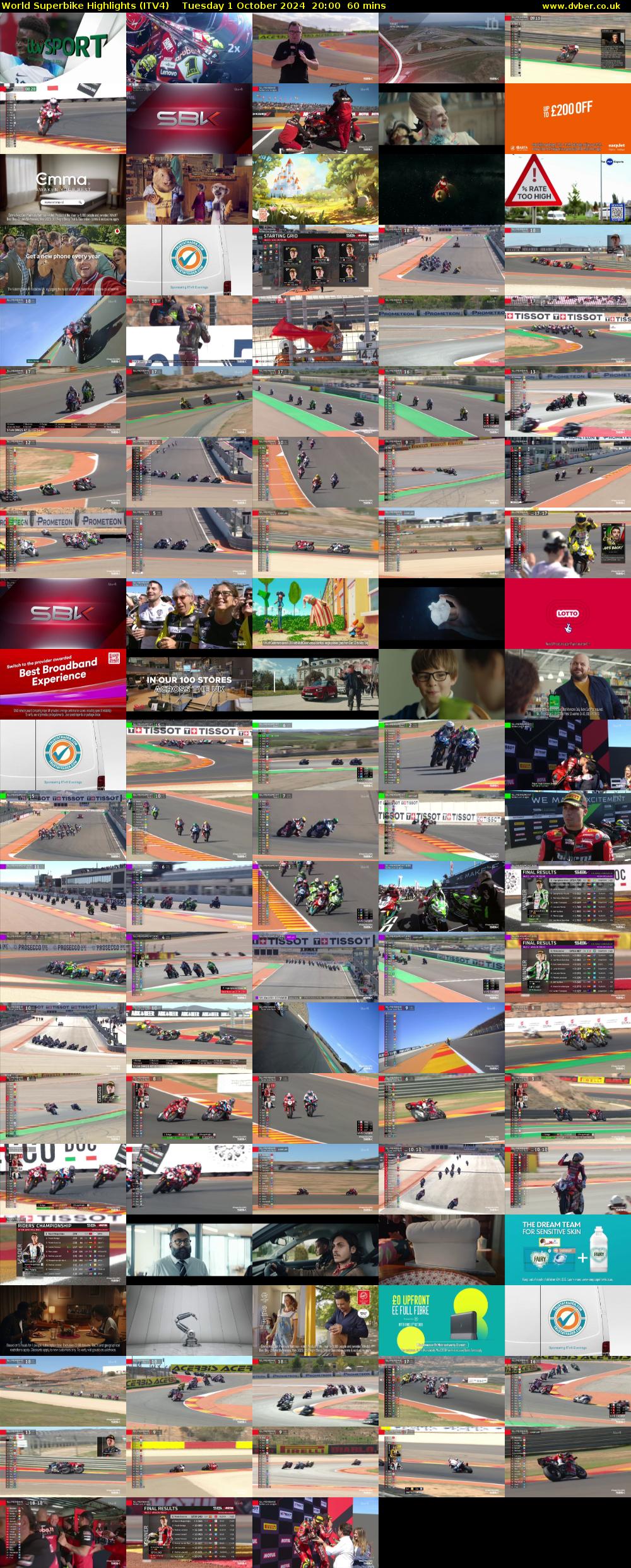 World Superbike Highlights (ITV4) Tuesday 1 October 2024 20:00 - 21:00