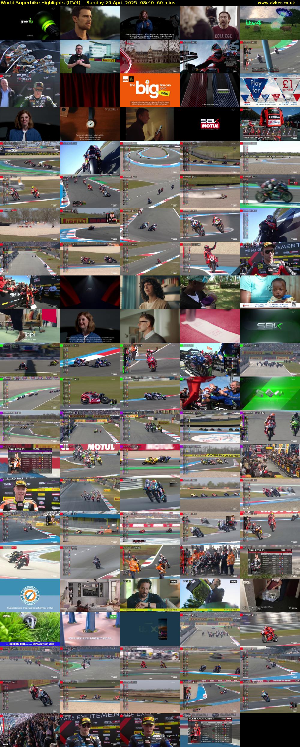 World Superbike Highlights (ITV4) Sunday 20 April 2025 08:40 - 09:40