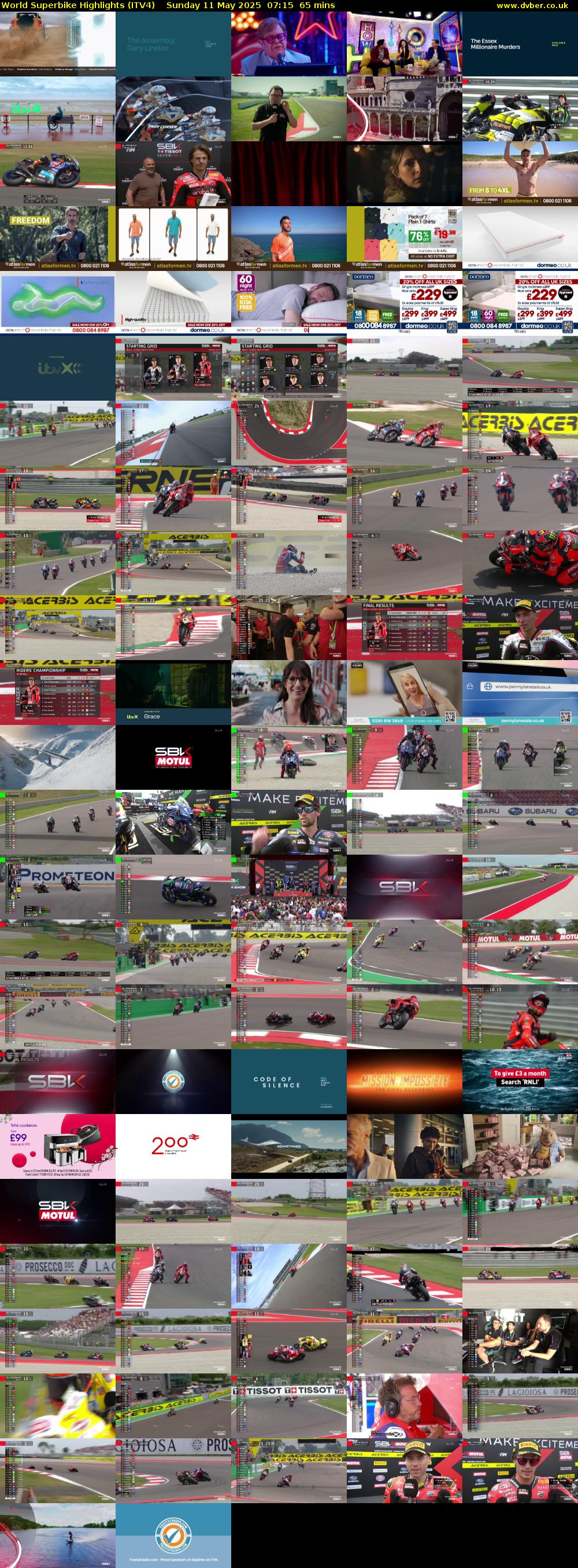 World Superbike Highlights (ITV4) Sunday 11 May 2025 07:15 - 08:20