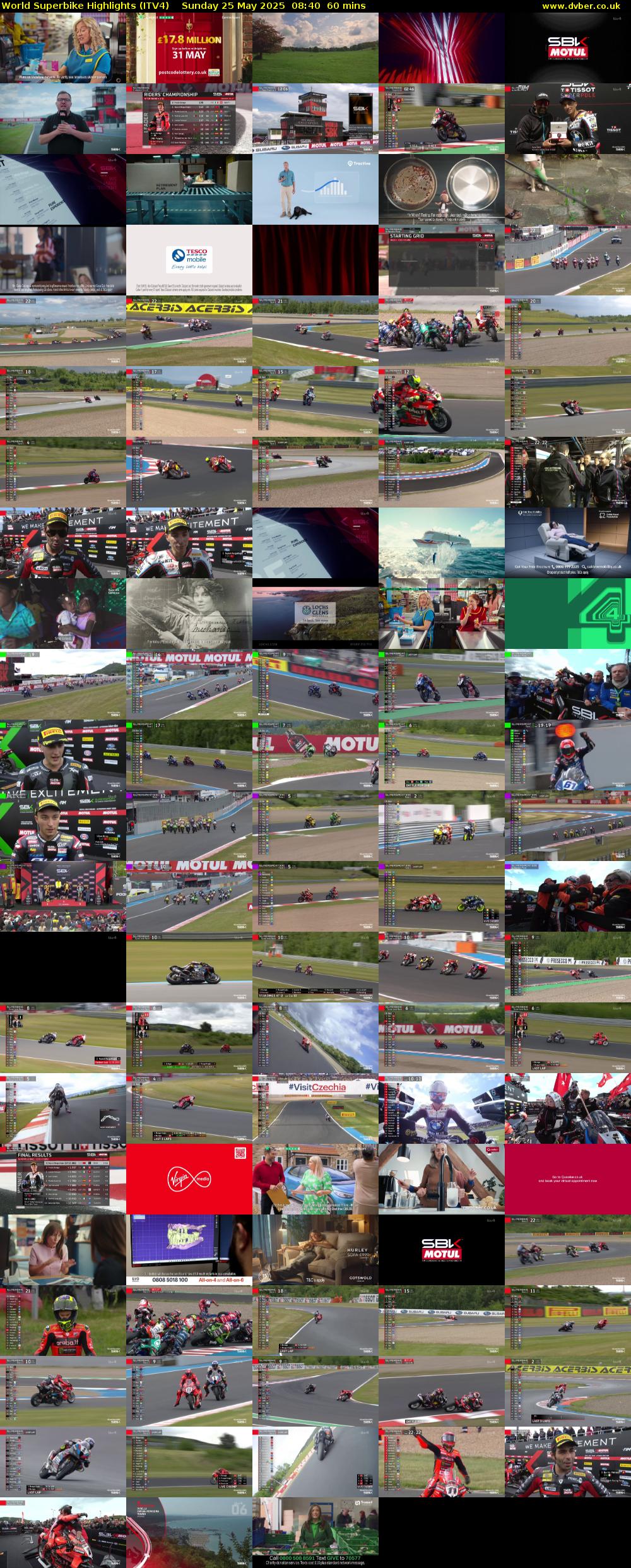 World Superbike Highlights (ITV4) Sunday 25 May 2025 08:40 - 09:40