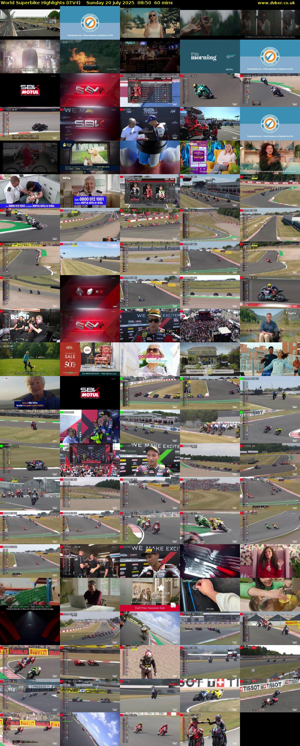 World Superbike Highlights (ITV4) Sunday 20 July 2025 08:50 - 09:50
