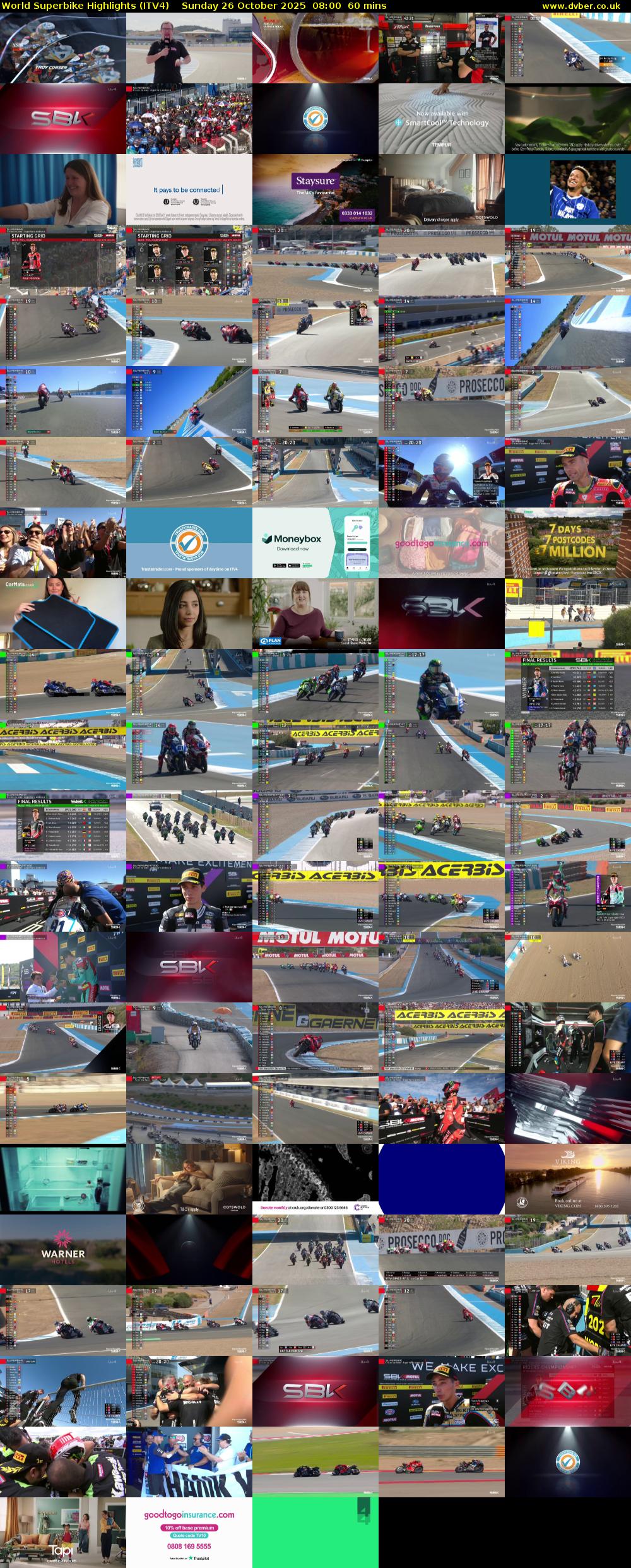 World Superbike Highlights (ITV4) Sunday 26 October 2025 08:00 - 09:00