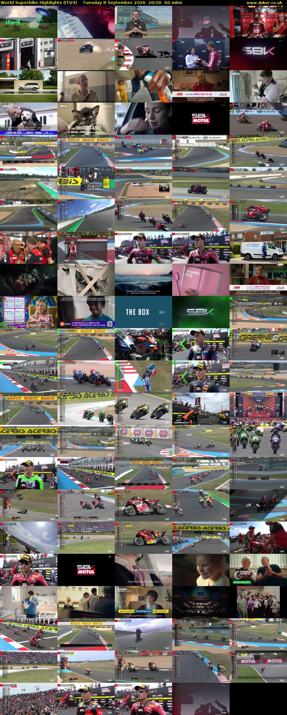 World Superbike Highlights (ITV4) Tuesday 8 September 2026 20:00 - 21:00