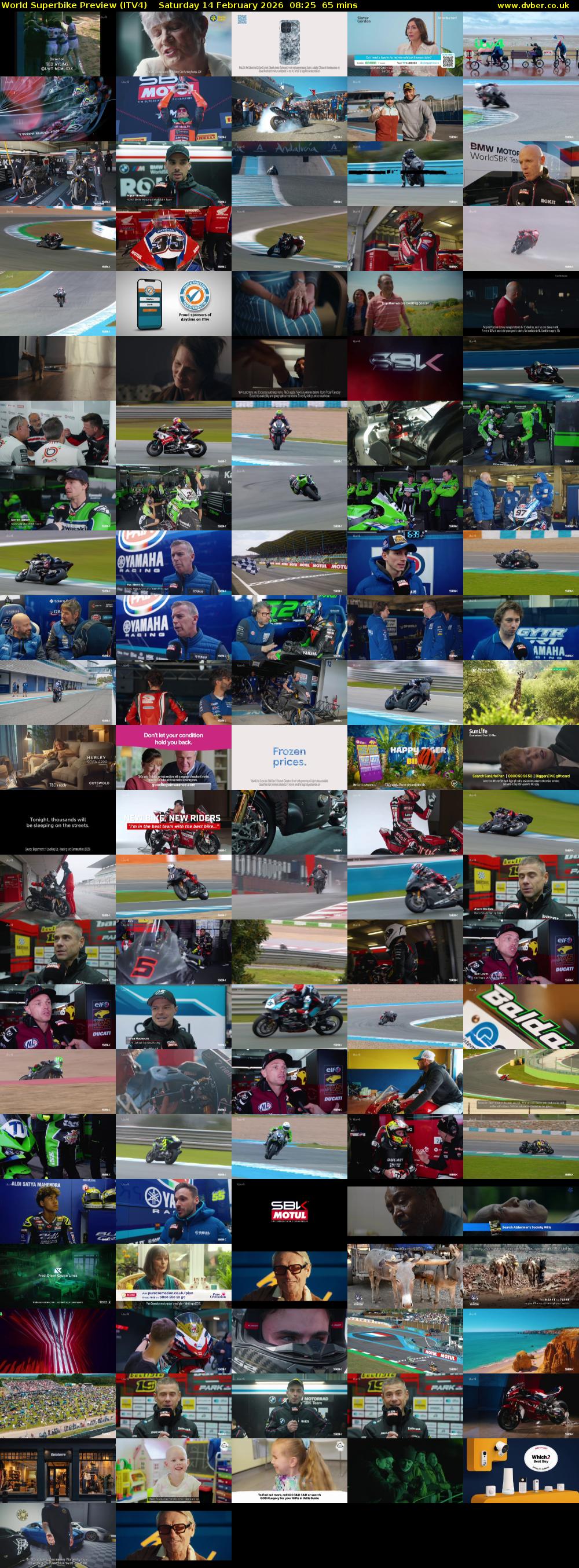 World Superbike Preview (ITV4) Saturday 14 February 2026 08:25 - 09:30