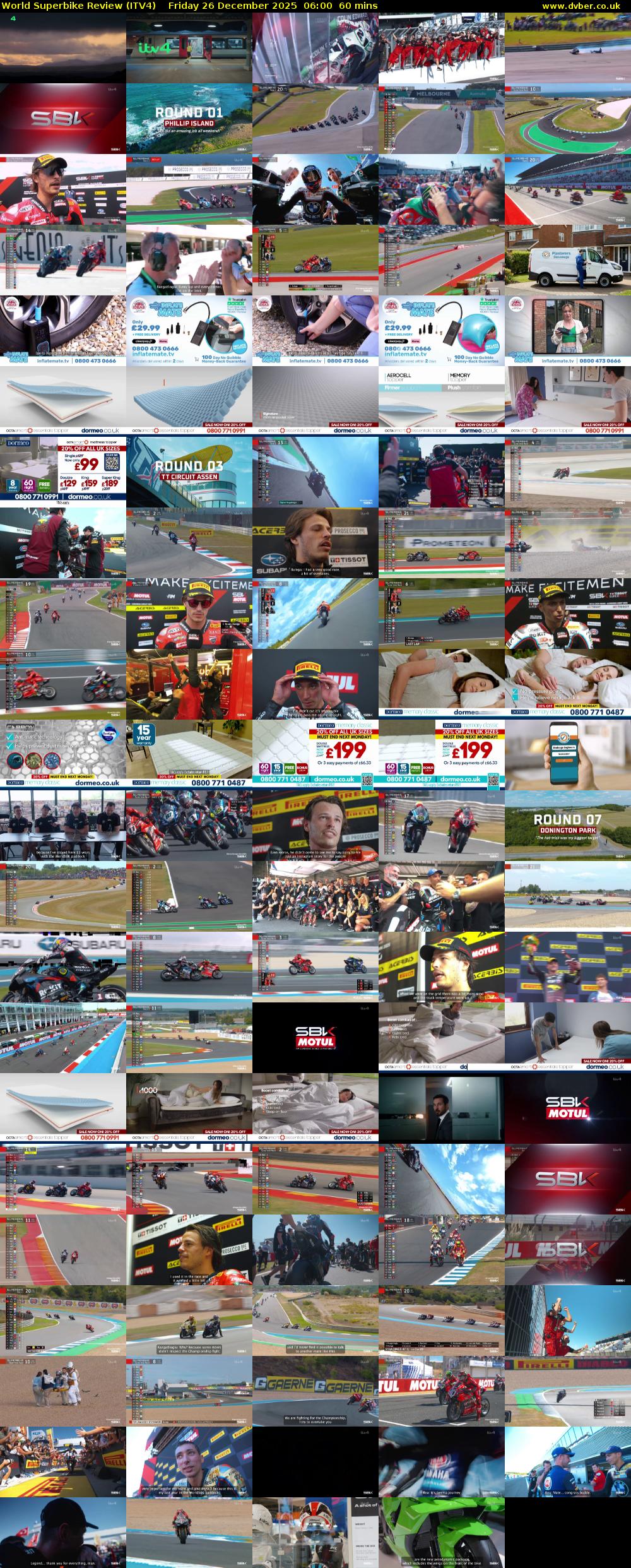 World Superbike Review (ITV4) Friday 26 December 2025 06:00 - 07:00