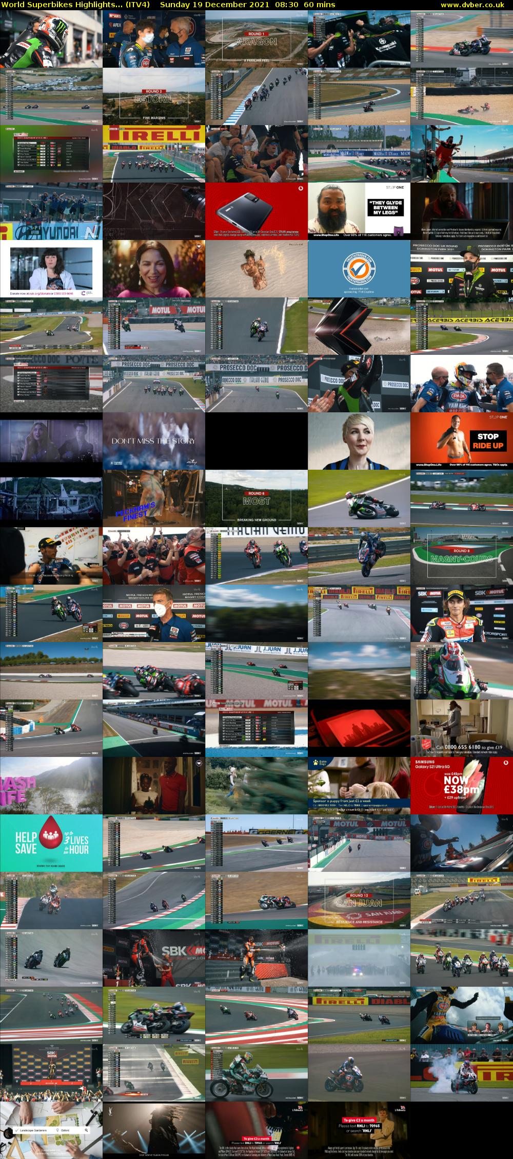 World Superbikes Highlights... (ITV4) Sunday 19 December 2021 08:30 - 09:30