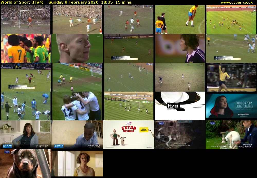 World of Sport (ITV4) Sunday 9 February 2020 18:35 - 18:50