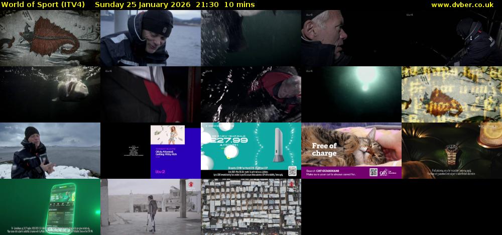 World of Sport (ITV4) Sunday 25 January 2026 21:30 - 21:40