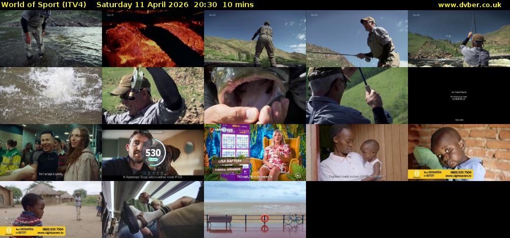 World of Sport (ITV4) Saturday 11 April 2026 20:30 - 20:40