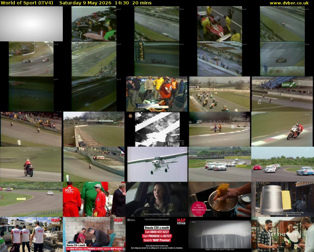 World of Sport (ITV4) Saturday 9 May 2026 14:30 - 14:50