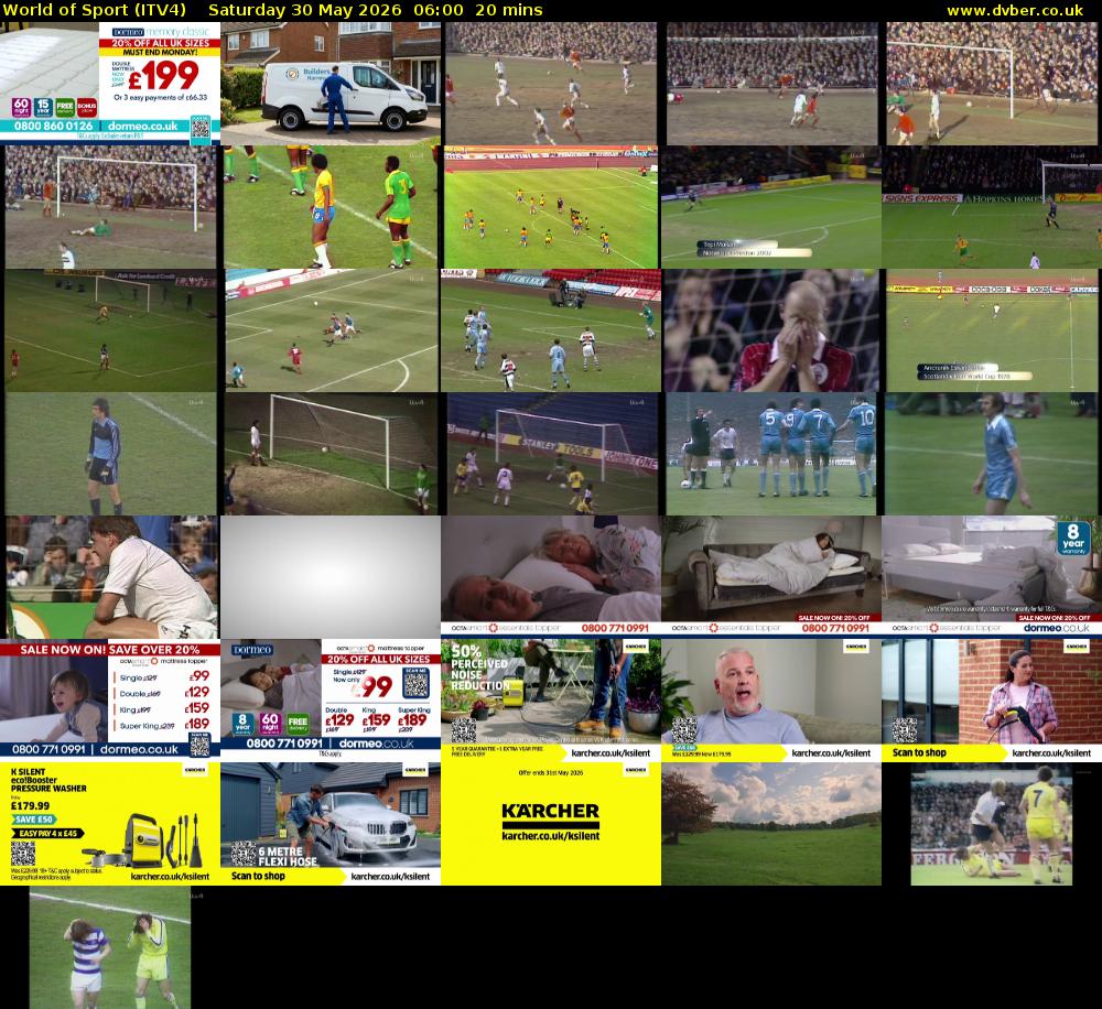 World of Sport (ITV4) Saturday 30 May 2026 06:00 - 06:20