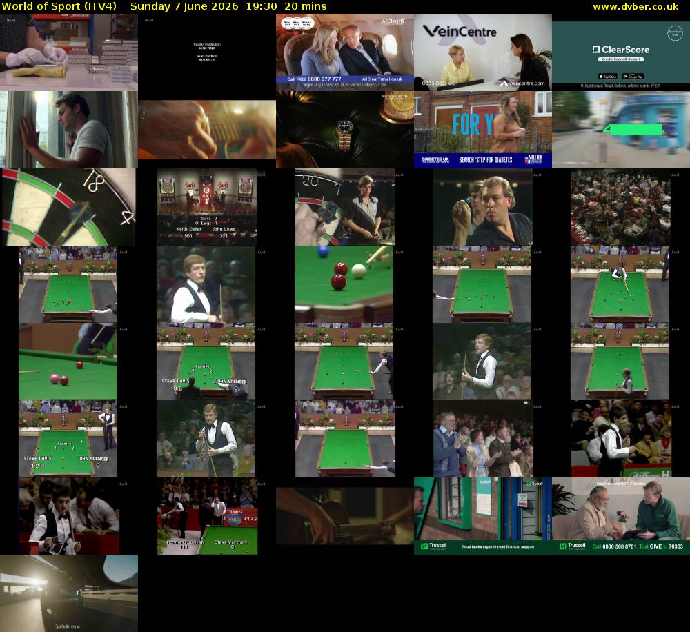 World of Sport (ITV4) Sunday 7 June 2026 19:30 - 19:50