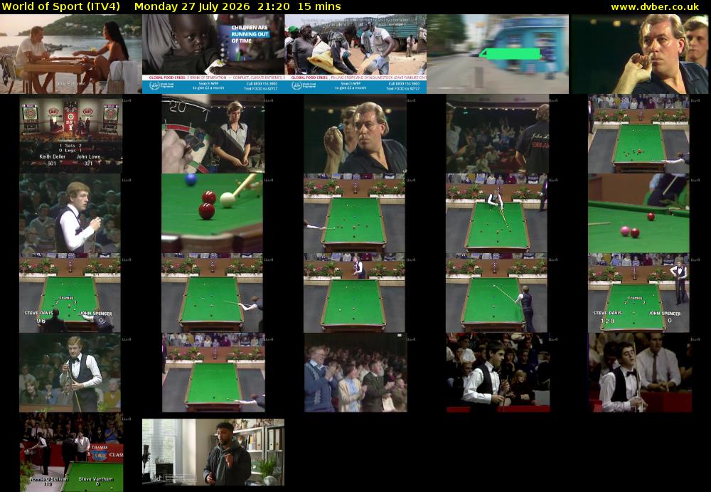 World of Sport (ITV4) Monday 27 July 2026 21:20 - 21:35