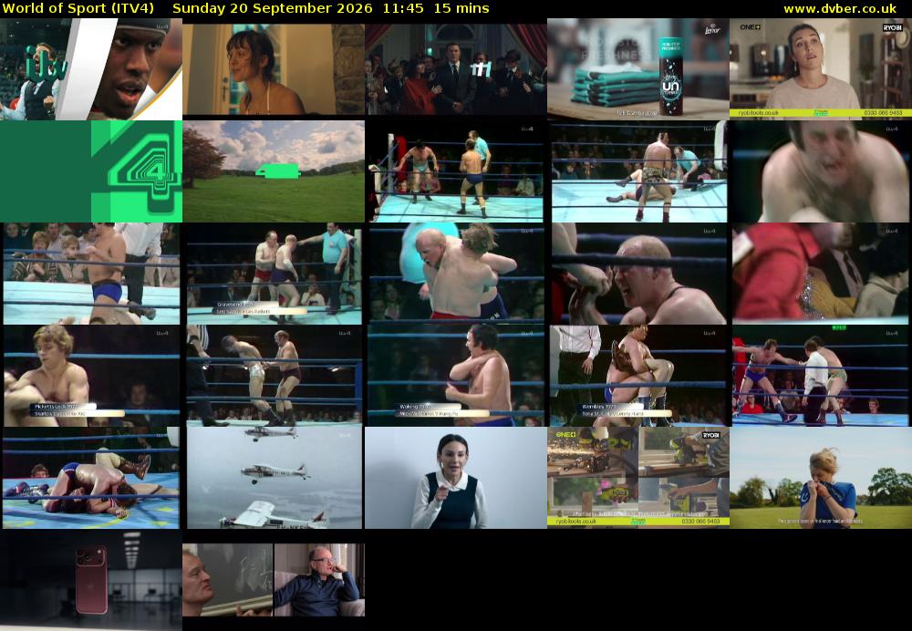 World of Sport (ITV4) Sunday 20 September 2026 11:45 - 12:00