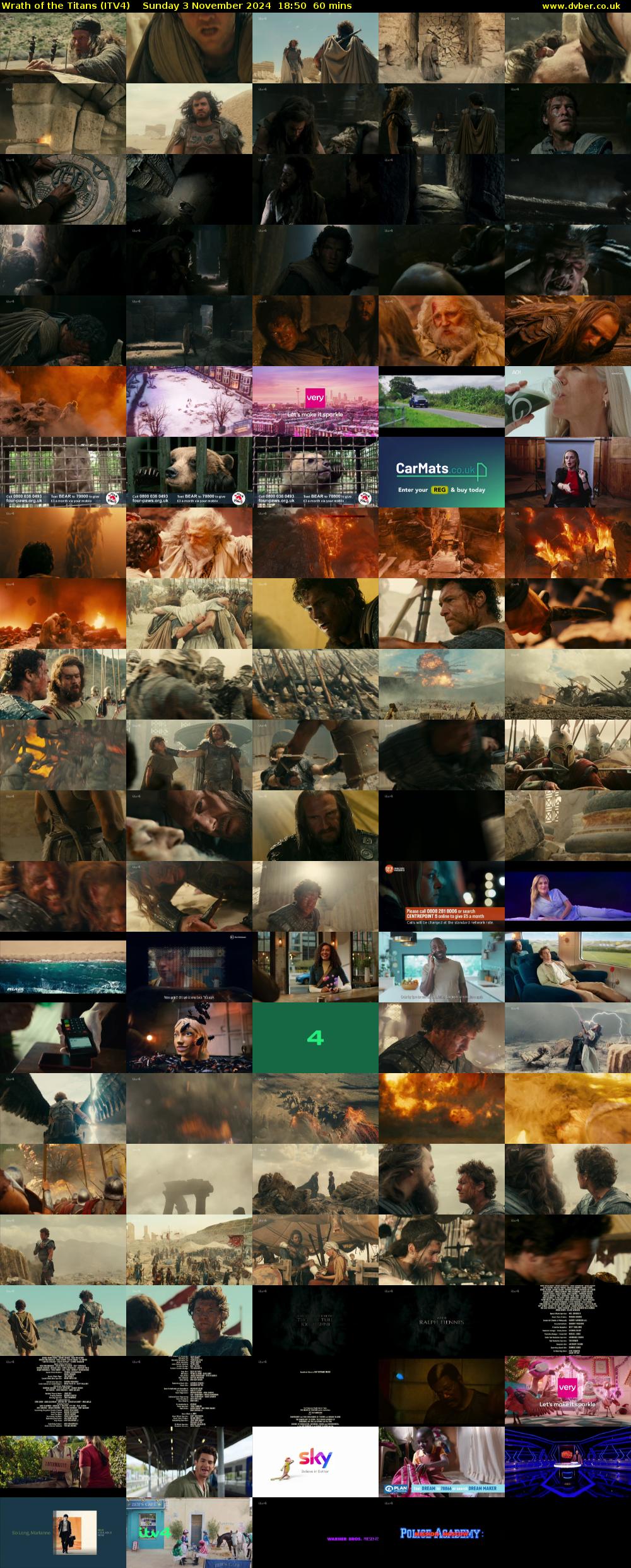Wrath of the Titans (ITV4) Sunday 3 November 2024 18:50 - 19:50