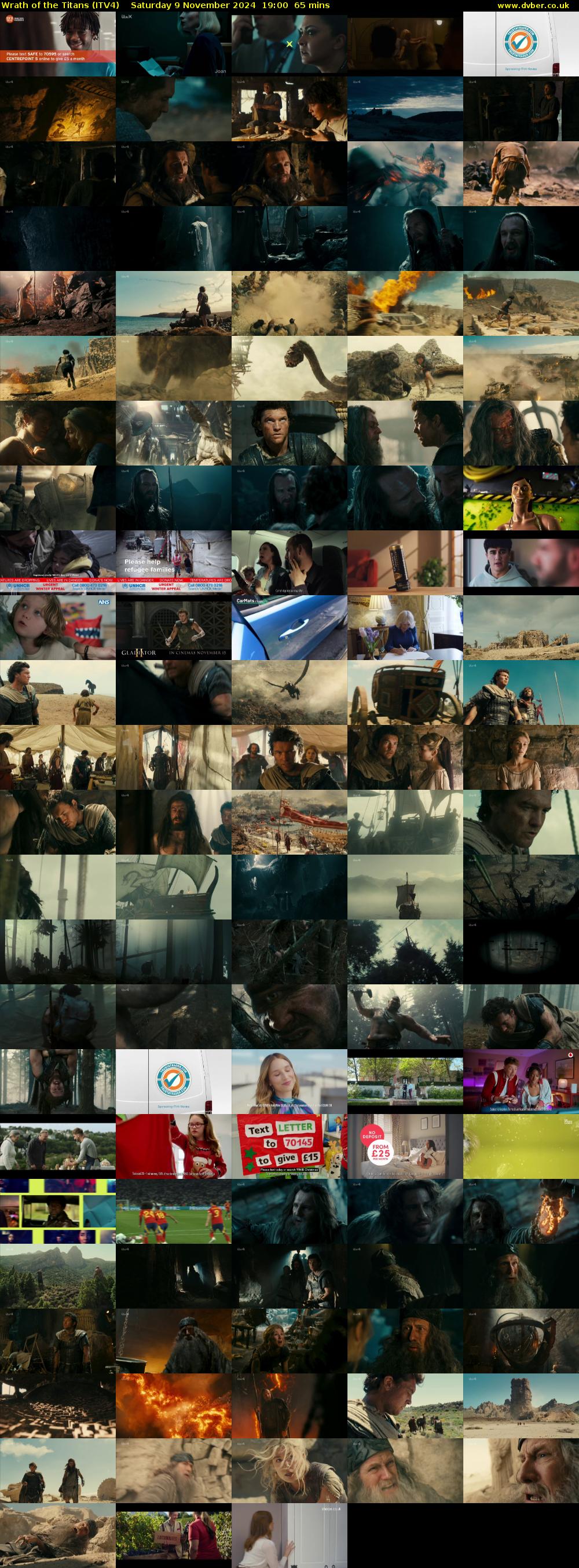Wrath of the Titans (ITV4) Saturday 9 November 2024 19:00 - 20:05