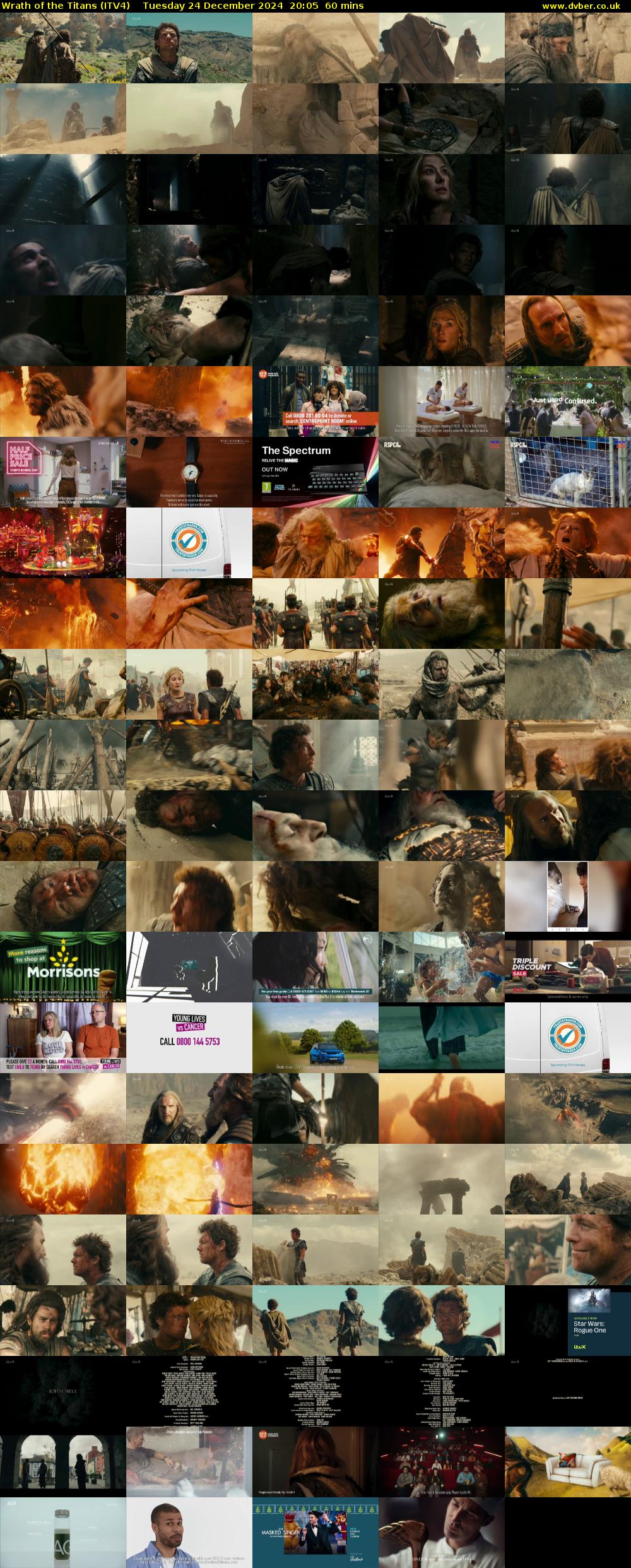 Wrath of the Titans (ITV4) Tuesday 24 December 2024 20:05 - 21:05
