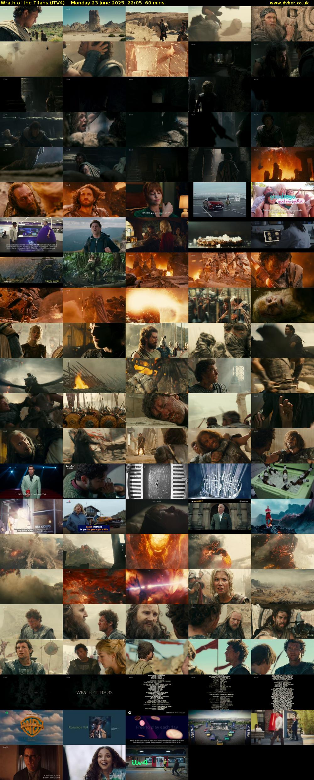 Wrath of the Titans (ITV4) Monday 23 June 2025 22:05 - 23:05